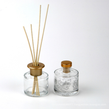 screen printing refillable essential oil aroma fragrance empty reed glass diffuser bottle